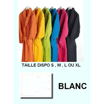 Peignoirs adulte 100% coton 350 gr blanc