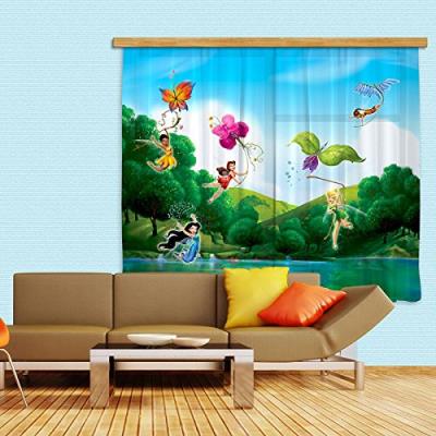 Ag design fcs xl/4317 rideau voilage pour chambre d'enfant motif fées disney