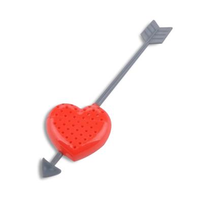 Boule à thé coeur traversée d'une flèche