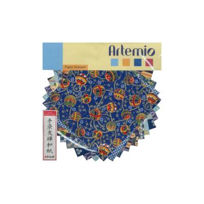 Papier origami bleu 15x15cm 10 feuilles