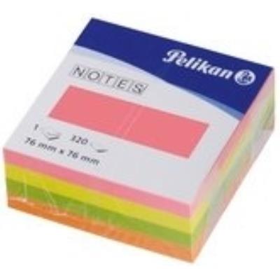 Pelikan - notes repositionnables, 76x 76 mm, neon, cube 320 feuilles bloc assortis dans 4 couleurs  pelikan büro 200287