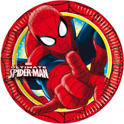 8 Assiettes Spiderman™ 23cm