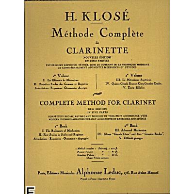 Méthodes et pédagogie LEDUC KLOSE H. - METHODE COMPLETE DE CLARINETTE VOL.2 Clarinette