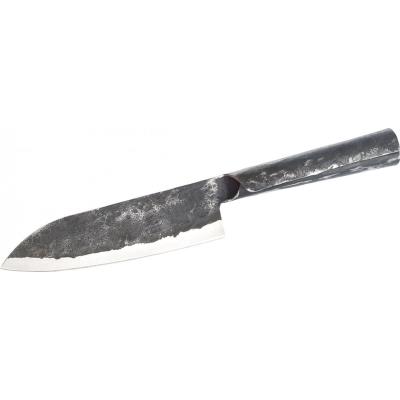 Couteau de cuisine japonais forgé main, avec manche en métal