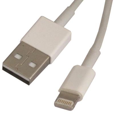 Cordon pour iPhone 5 à USB 2.0 A 2.00m emballage sachet