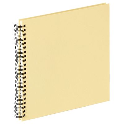 Walther Album Photo à Spirales Fun Design 30 x 30 cm, sans découpe Album Photo Structure Couverture, crème, 32 x 30 cm