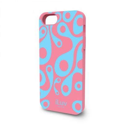 Coque silicone Iluv Aurora rose et bleu glow iPhone 5 / 5S