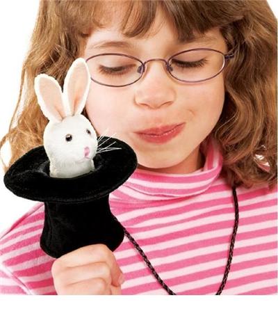 Folkmanis - Mini Lapin Dans Le Chapeau
