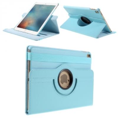 Etui aspect cuir bleu avec support stand rotatif iPad Pro 9.7