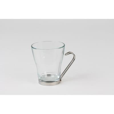 Bormioli - Coffret 4 Tasses A The 23Cl Anse Metal Oslo