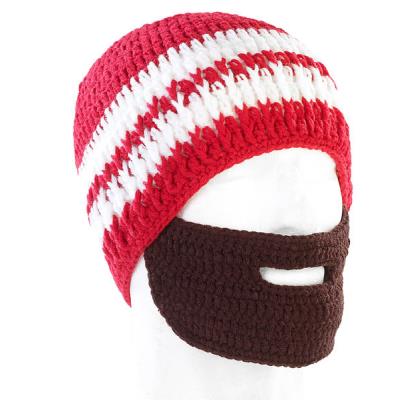 Bonnet avec barbe - Rouge / blanc