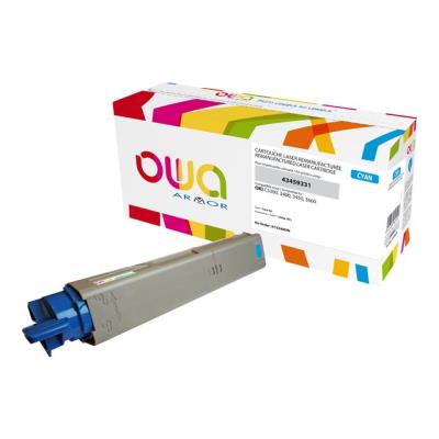 OWA - cyaan - gereviseerd - tonercartridge (alternatief voor: OKI 43459331)
