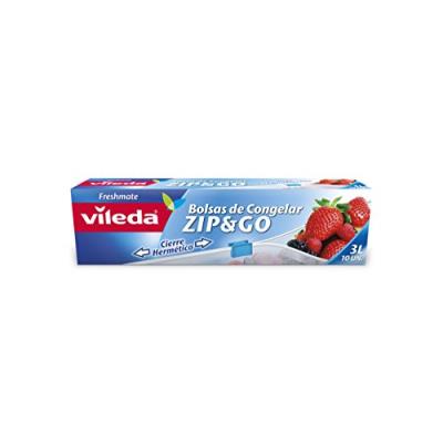 Vileda one zip sacs congélation réutilisables avec fermeture hermétique 3 l