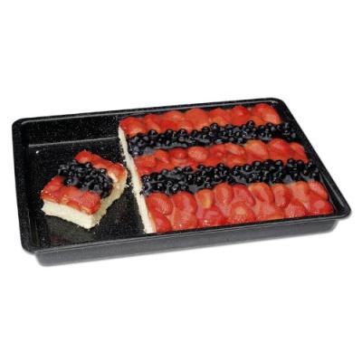 CHG 236-50 PLAQUE À PÂTISSERIE EN ÉMAIL 42 X 29 X 4 CM NOIR