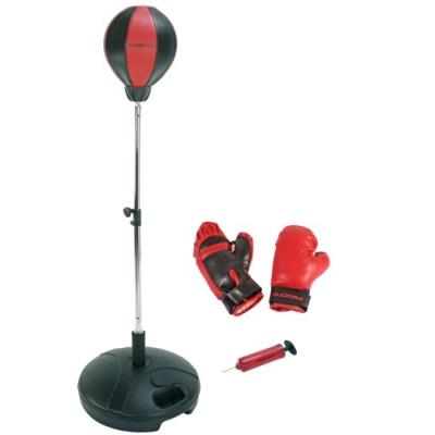 Hudora 74501 Punchingball en cuir synthétique avec gants et pompe