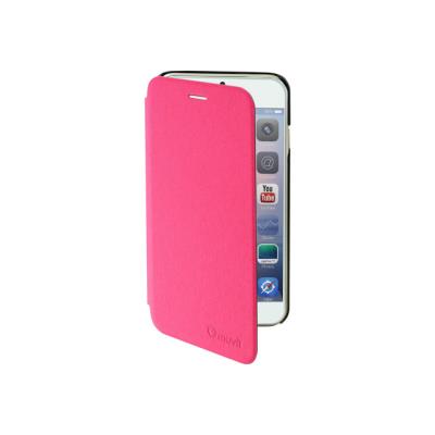Muvit Easy Folio MUEAF0127 - Flip cover voor mobiele telefoon - roze denim - voor Apple iPhone 6