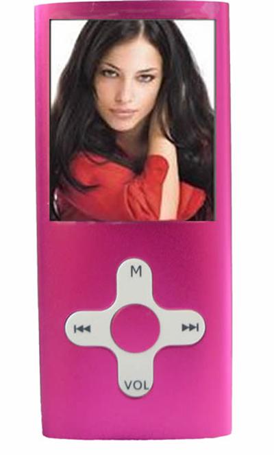 Baladeur Lecteur MP3/MP4 Rose Ecran 1,8 pouces Evolutif sans Mémoire Emplacement Micro SD pour la mémoire