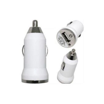 mini chargeur auto voiture usb blanc ozzzo pour SFR STARTXTREM 4 - 1