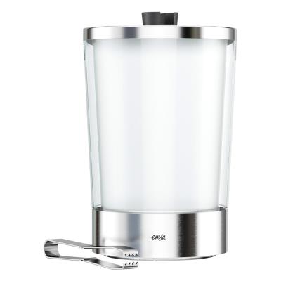 Emsa - Seau A Glace Flow Slim + Pince A Glace Inox