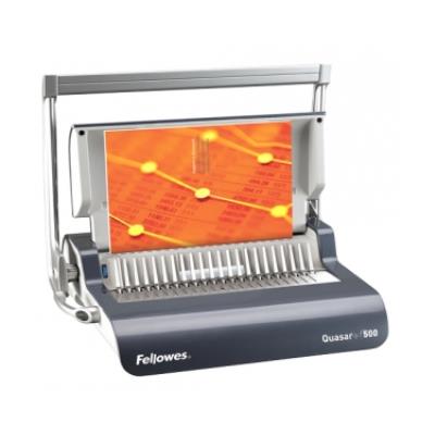 Fellowes quasar+ 500 5627701 perforelieur manuel par anneaux plastique usage fréquent perfore 22 feuilles relie 500 feuilles