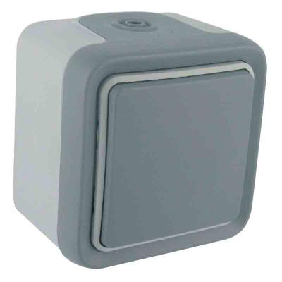 Legrand LEG69901 Interrupteur ou va et vient apparent complet Gris Plexo