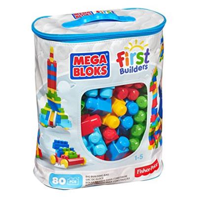 Megabloks - 8327 - jouet de premier age - first builders - sac - 80 briques