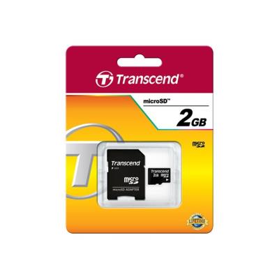 Transcend - carte mémoire flash - 2 Go - microSD