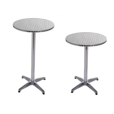Table haute de bar Ø60Cm aluminium H:70 ou 110cm