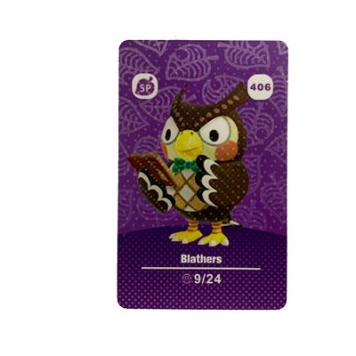 Amiibo Standard Carte pour Animal Crossing Séries 5 HAOBUY pour Nintendo Switch - NO.406 (8.6*5.4cm)