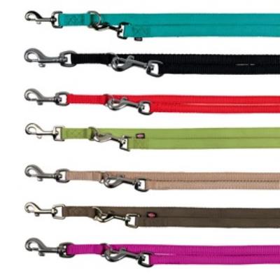Premium Laisse réglable double plusieurs coloris motif droit