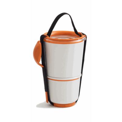 Lunch Pot black+blum orange