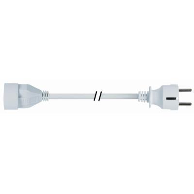 Rallonge électrique 2P+T 3G1.5 protection enfant 5.00 m blanche