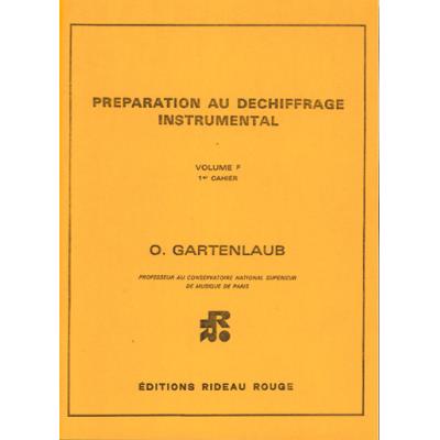 Méthodes et pédagogie RIDEAU ROUGE GARTENLAUB O. - PREPARATION AU DECHIFFRAGE VOL. F1 - FORMATION MUSICALE Formation musicale - solfège