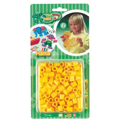 250 perles MAXI (grosses perles Ø10 mm)- jaune