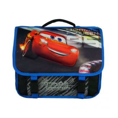 Cartable Disney Cars McQueen 38cm Noir et Bleu