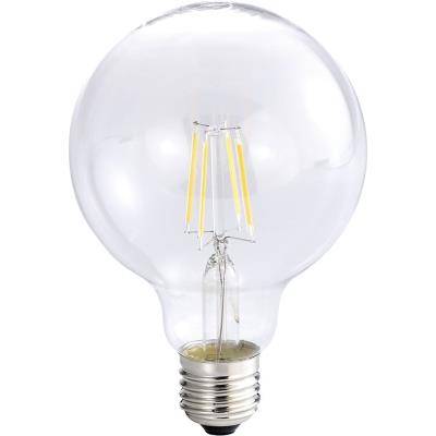 Ampoule Globe LED à filament A++, E27, 6 W, 600 lm, 360°, Blanc Chaud
