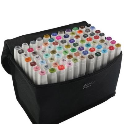 TouchFive Marker Lot de 80 marqueurs à alcool double pointe Animation Art Esquisse