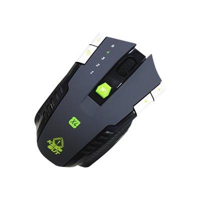 Keep Out X4 - muis - USB - grijs, zwart, zilver, groen
