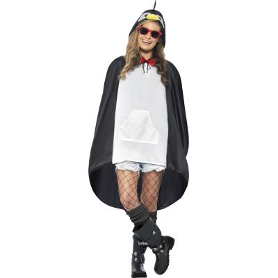 Poncho pingouin adulte taille unique