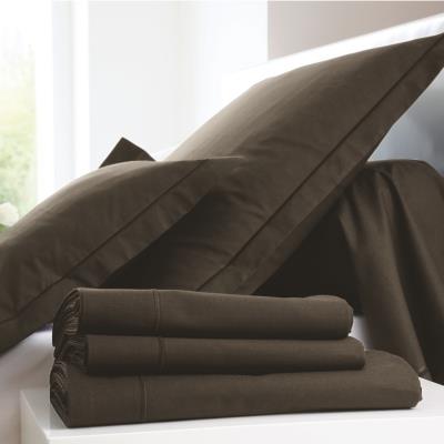 Housse de couette Percale Easy BLANC DES VOSGES 140 x 200 cm Marron Glacé