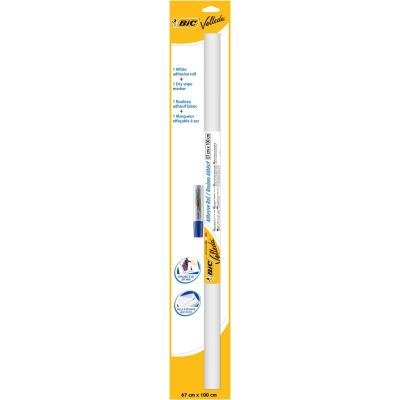 Surface effacable à sec rouleau adhésif VELLEDA® 67,5 X100 cm  + 1  Feutre effaçable à sec VELLEDA®   1781  (bleu)