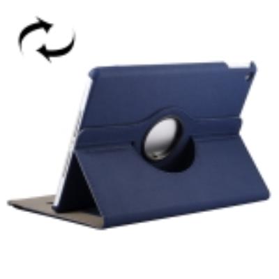 Ipad Air 2:Coque Housse Cuir (PU) Bleu Texture Tissus Rotation 360°