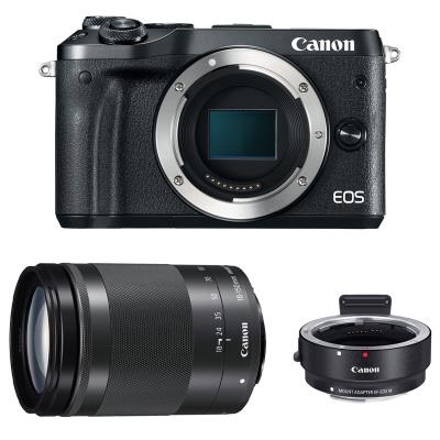 CANON eos m6 + 18-150 noir + bague d'adaptation