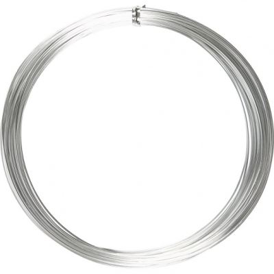 Creotime fil aluminium 16 m rond rond 1 mm argent