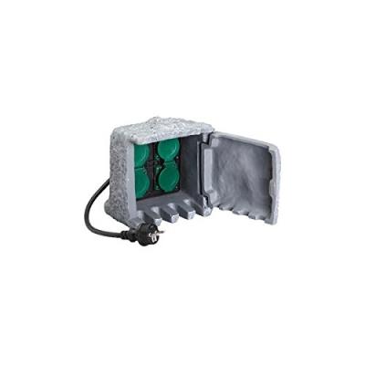 Unitec - unitec garten-steckdosenverteiler steinoptik, 4-fach 44241