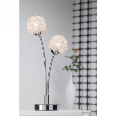 Lampe a poser  2 lumieres coloris chrome