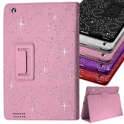 Housse coque étui pour Apple iPad 2 Style Diamant Couleur Rose Pâle