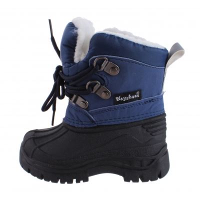 bottes de neige avec lacets garçon marine / noir taille 20/21