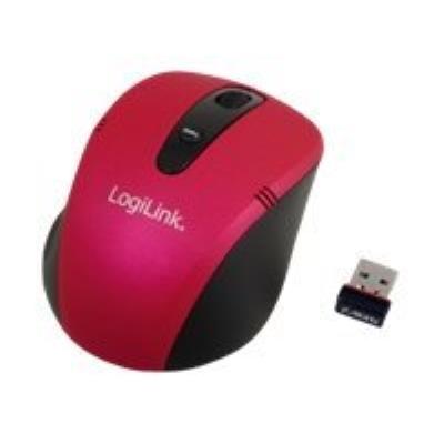 LogiLink Maus Optical Wireless 2.4 GHz - muis - 2.4 GHz - roze