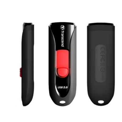 Cle usb 2.0 transcend jetflash 590 - 64go noir rouge ts64gjf590k